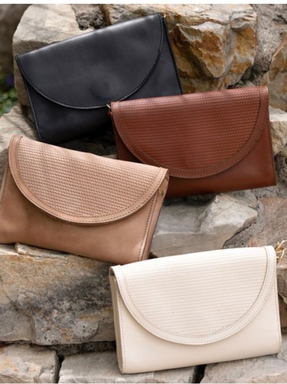 Nisolo Cleo Convertible Clutch in Woven Brandy Leather - Picture 8 of 8